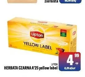 Herbata czarna Lipton Yellow Label promocja w Tomi Markt
