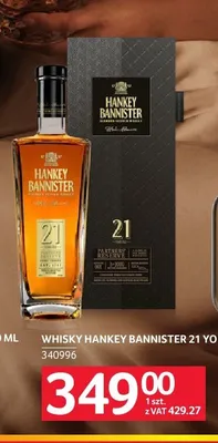 Whisky Hankey Bannister 21 YO 40% promocja w Selgros