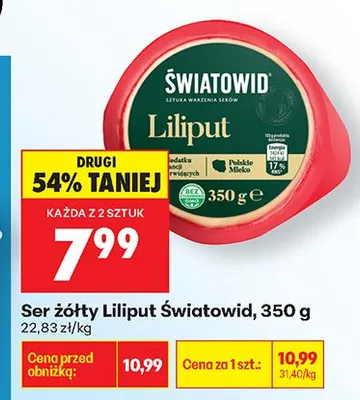 Ser żółty Liliput promocja w Biedronka