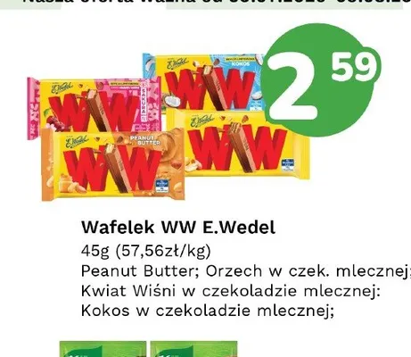 Wafelek WW E.Wedel Kokos w czekoladzie mlecznej promocja w Limonka