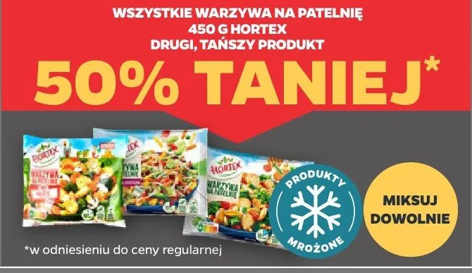 Warzywa na patelnię 450g hortex promocja w Netto
