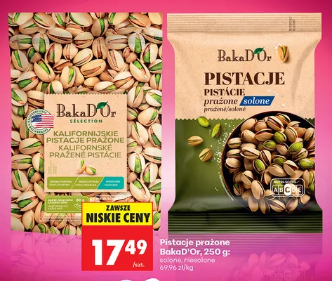 Pistacje prażone BakaD'Or solone promocja w Biedronka