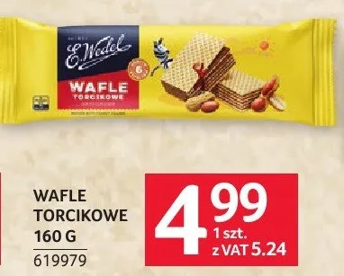 Wafle torcikowe E.Wedel 160g 619979 promocja w Selgros