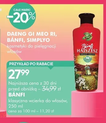 Klasyczna wcierka do włosów Bánfi promocja w Super-Pharm