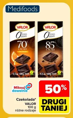 Czekolada 85% kakao Valor promocja w Carrefour