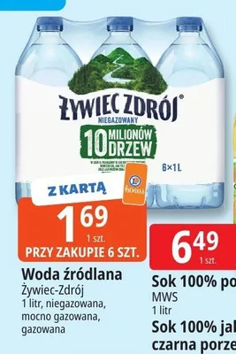 Woda źródlana Żywiec-Zdrój promocja w Leclerc