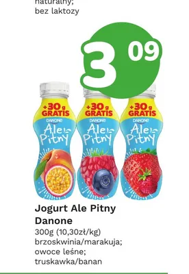 Jogurt Ale Pitny Danone brzoskwinia marakuja promocja w Limonka