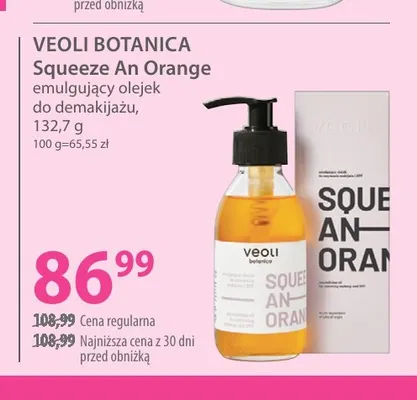 Emulgujący olejek do demakijażu Squeeze An Orange Veoli Botanica promocja w Hebe