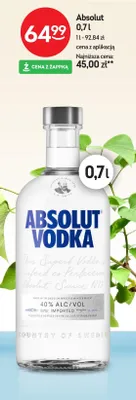 Wódka Absolut promocja w Żabka