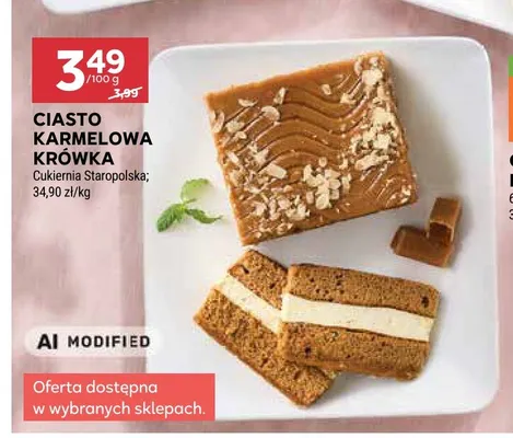 Ciasto Karmelowa Krówka Cukiernia Staropolska promocja w Stokrotka