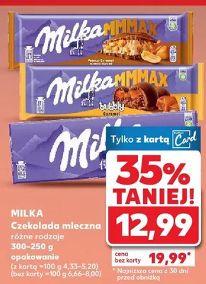 Czekolada mleczna różne rodzaje 250-300 g promocja w Kaufland