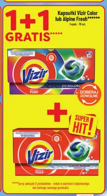 Kapsułki do prania Vizir All-in-1 Pods Alpine Fresh promocja w POLOmarket