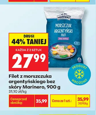 Filet z morszczuka argentyńskiego bez skóry Marinero promocja w Biedronka