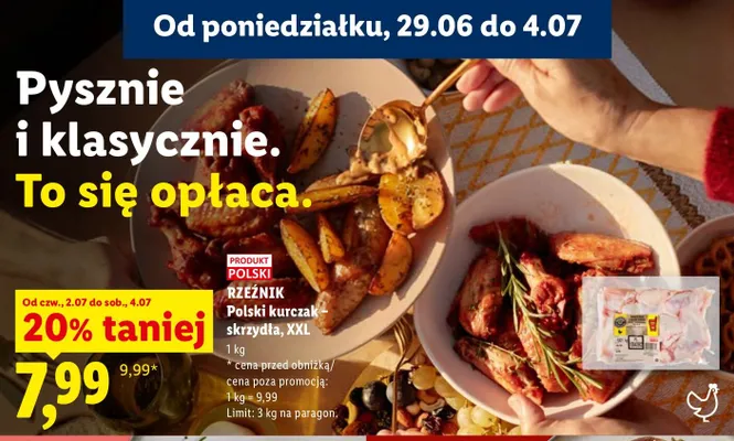 Skrzydła z kurczaka Rzeźnik XXL promocja w Lidl