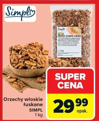Orzechy włoskie łuskane promocja w Carrefour