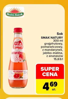 Sok Smak Natury z ananasów Multi-Smak promocja w Carrefour Market