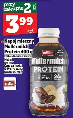 Napój mleczny Mullermilch Protein 400g promocja w TOPAZ