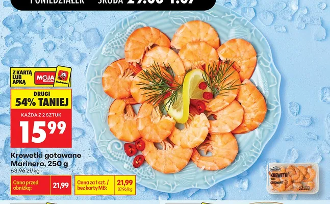 Krewetki gotowane Marinero promocja w Biedronka
