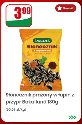 Słonecznik prażony w łupinie z przyprawami Bakalland promocja w Dino