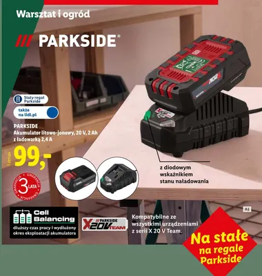 Akumulator litowo-jonowy z ładowarką Parkside promocja w Lidl