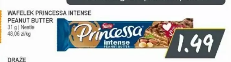 Wafelek Princessa Intense Peanut Butter promocja w Słoneczko