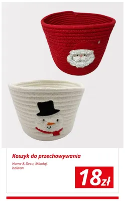 Koszyk do przechowywania Mikołaj Home & Deco promocja w KiK