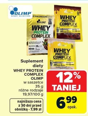 Suplement diety WHEY PROTEIN COMPLEX promocja w Carrefour