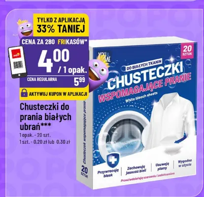 Chusteczki do prania białych tkanin promocja w POLOmarket