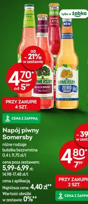 Napój piwny Somersby Strawberry & Kiwi promocja w Żabka