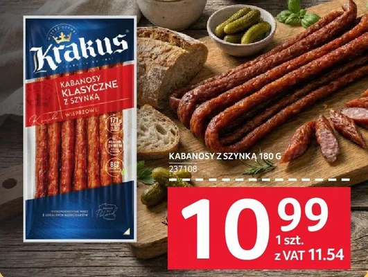 Kabanosy z szynka Krakus promocja w Selgros