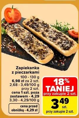 Zapiekanka z pieczarkami Carrefour promocja w Carrefour