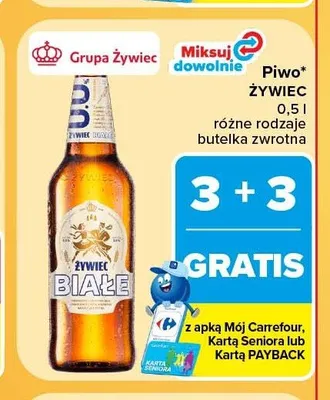 Piwo Żywiec Białe promocja w Carrefour Market
