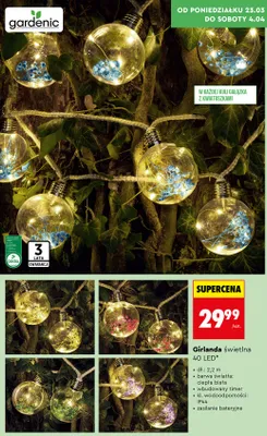 Girlanda świetlna 40 LED promocja w Biedronka