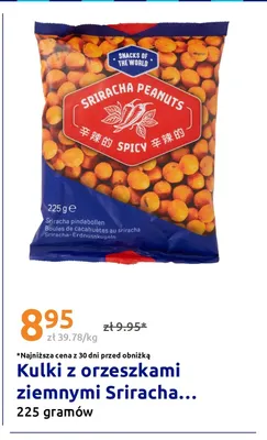 Kulki z orzeszkami ziemnymi Sriracha Snacks of the World promocja w Action