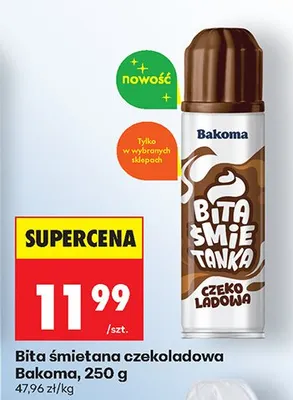 Bita śmietana czekoladowa promocja w Biedronka
