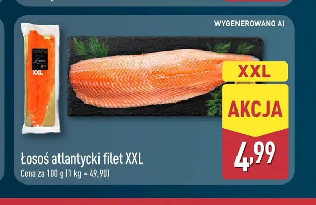 Łosoś atlantycki filet XXL promocja w Aldi