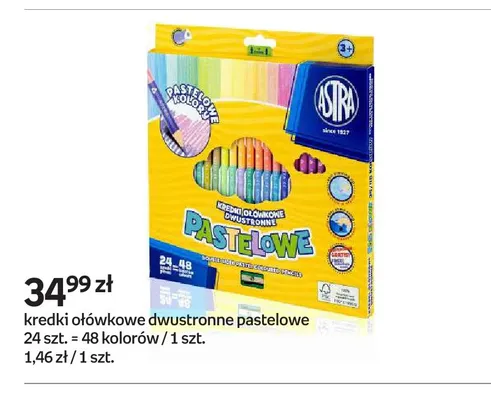 Kredki ołówkowe dwustronne pastelowe Astra promocja w Empik