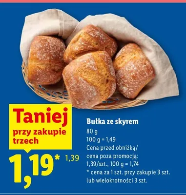 Bułka ze skyrem promocja w Lidl
