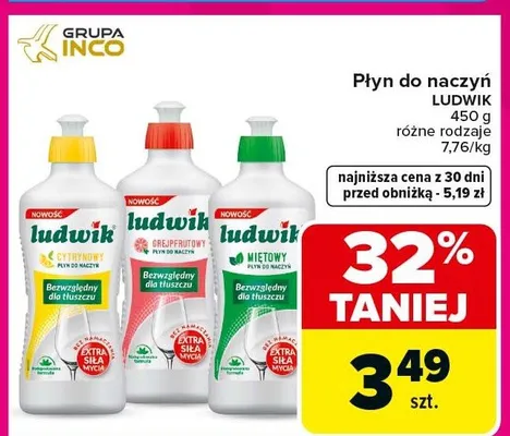 Płyn do naczyń Ludwik różne rodzaje promocja w Carrefour Market