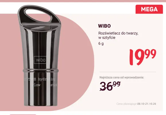 Rozświetlacz do twarzy w sztyfcie Wibo promocja w Rossmann