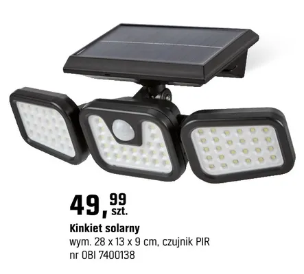 Kinkiet solarny promocja w OBI