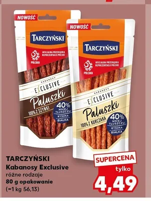 Kabanosy Exclusive Paluszki z kurczaka Tarczyński promocja w Kaufland