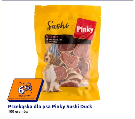 Przekąska dla psa Pinky Sushi Duck promocja w Action