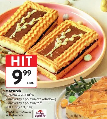 Mazurek klasyczny z polewą czekoladową promocja w Intermarche