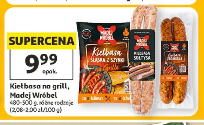 Kiełbasa Sołtysa na grill Madej Wróbel promocja w Auchan
