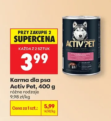 Karma dla psa różne rodzaje promocja w Biedronka