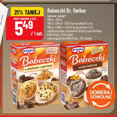 Babeczki z płatkami czekolady Dr. Oetker promocja w POLOmarket