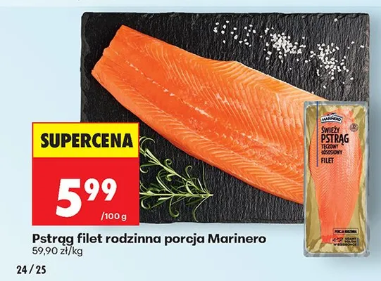Pstrąg filet rodzinna porcja Marinero promocja w Biedronka