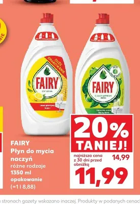 Płyn do mycia naczyń Fairy Cytryna promocja w Kaufland
