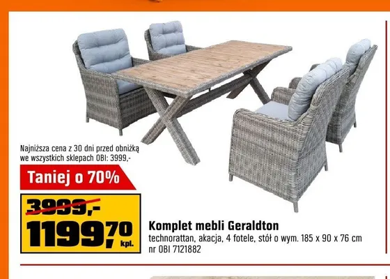 Komplet mebli Geraldton promocja w OBI